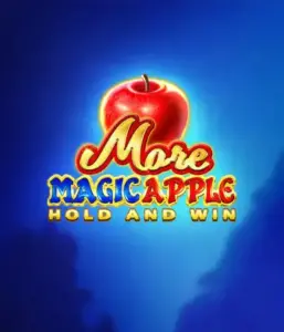 Enter the magical realm of More Magic Apple Hold and Win Slot by 3 Oaks Gaming, highlighting a shimmering red apple on a rich blue background. This image portrays the magical theme of the game. Perfect for lovers of magical themes, the vibrant color scheme and appealing artwork ensure it captures attention. 